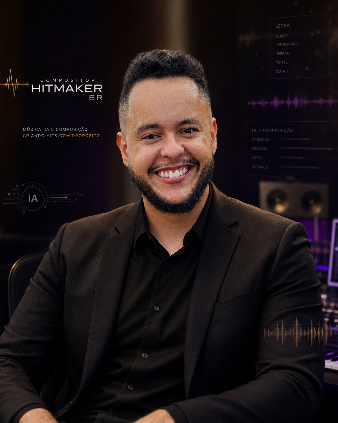 Thiago César, cantor, compositor e criador do Compositor Hitmaker BR